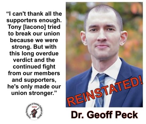 Photo of Geoff Peck and quote